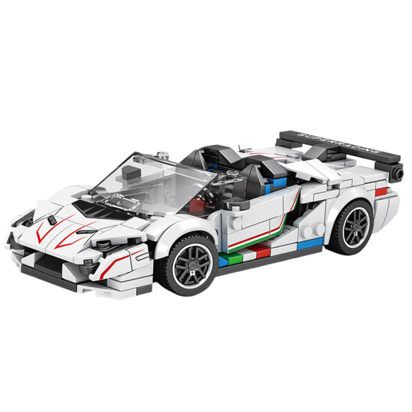 Construction Bricks Sports Car Convertible SVJ White 348 pcs.