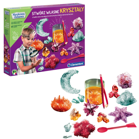 Science & Play Crystal Growing Lab Set Polish Language Clementoni 50069