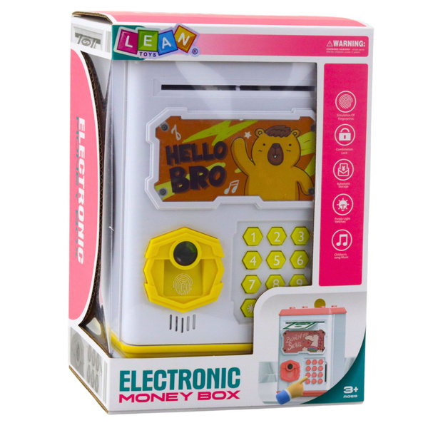 Elektronischer Safe ATM Sparschwein mit PIN für Kinder Capybara Gelb