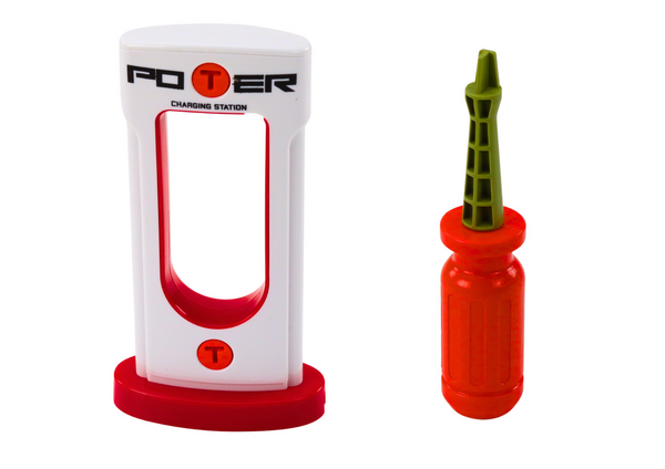 Set aus modernem Auto mit Quad zum Zerlegen zum Selbermachen, Grau