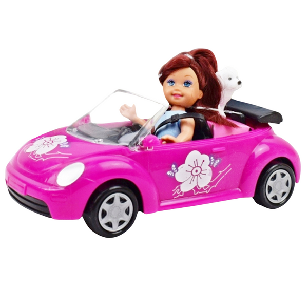 Mini-Puppenauto-Set mit wandelbarem Hund
