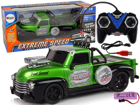 Remote Controlled 1:18 Green Pick-up Truck