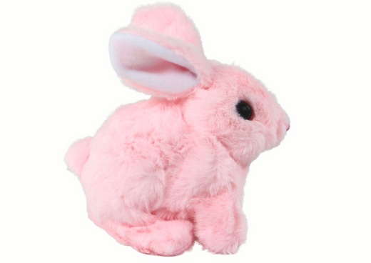 Walking Bunny Interactive Toy Short Hair Pink