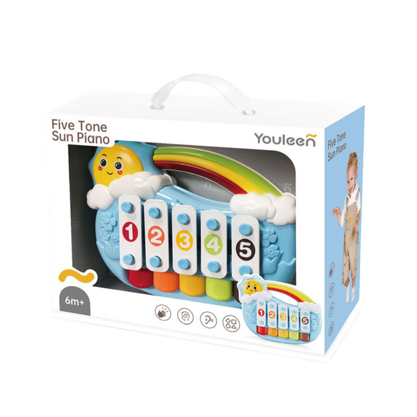 Five-Tone Educational Piano for Toddlers Blue Sun