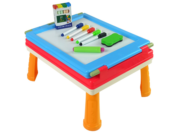 3-in-1-Magnet-Kreidetafel, blauer Spieltisch