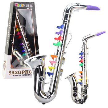 Kinder Musikinstrument Spielzeug Saxophon Silber