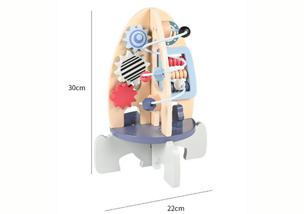 Wooden Racket Educational Beads Gears