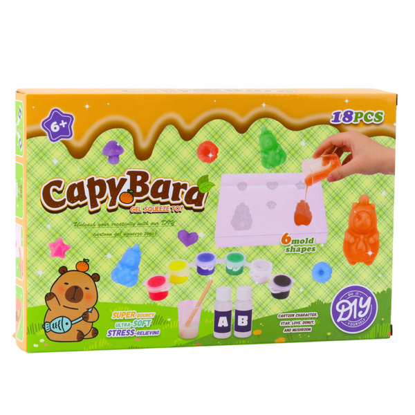 Creative Kit for Creating DIY Gel Figures Capybara 18 pcs.