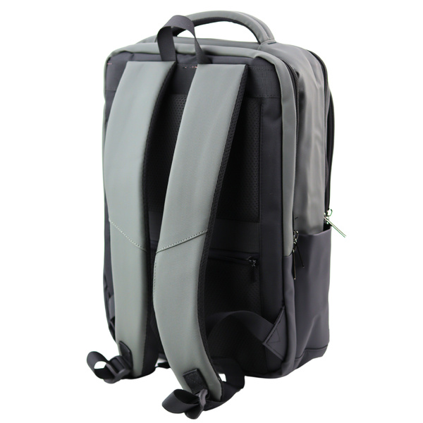 City Business Rucksack USB Laptopfach Schwarz Grau 16L 41cm