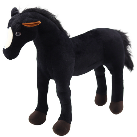 Plush Horse Plush Toy Mascot Cuddly Toy Black 40cm x 37cm