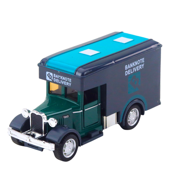 Klassischer Metall-LKW mit Rückziehlichtern und Geräuschen