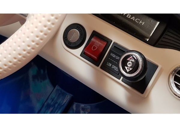 Kinderfahrzeug Mercedes Maybach Blau lackiert EVA-Reifen Ledersitz Auto