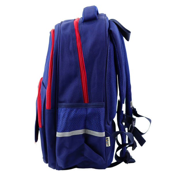 Schulrucksack Brustgurt Marineblau Rot 20L 38cm