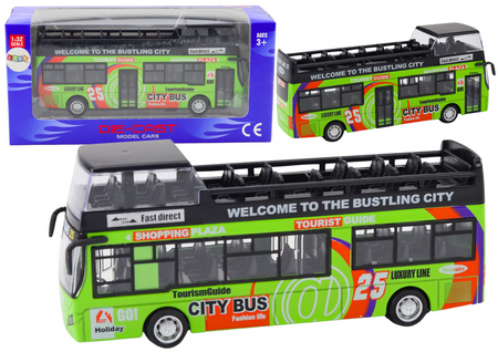 Tourist Coach Double Decker Openable Door Green