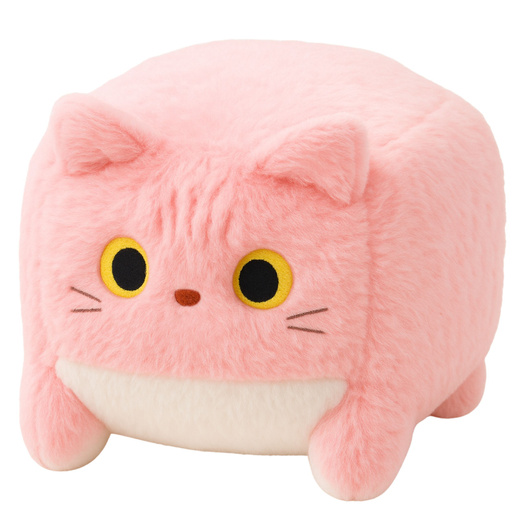 Plush Mascot Cuddly Toy Cat Cube Pink 18cm