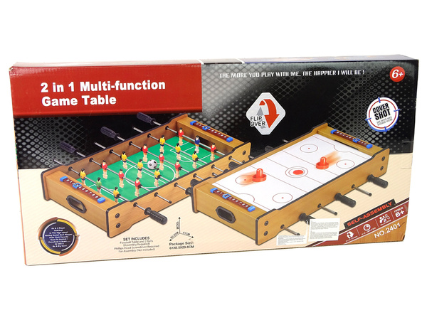Wooden 2 in 1 Foosball table and air hockey table