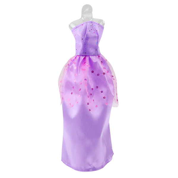 Anlily Doll Dress Set Shoes Handbag Crowns Accessories 9 pcs.