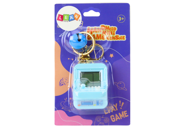 Electronic Game Tetris Pocket Keychain Blue