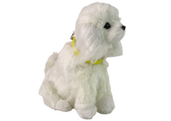 Interactive Plush Dog Soft fur Breed Poodle Stroke its head and learn its functions