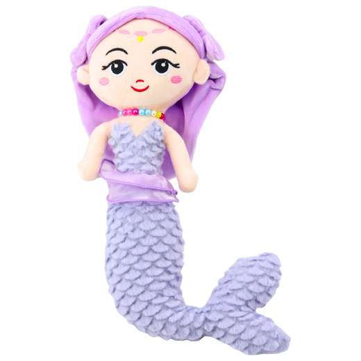 Plush Mermaid with Corals Cuddly Toy Purple 32cm