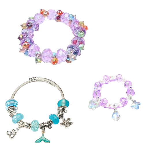 Beauty-Set, Schmuck, Armband, Perlen, Haarnadel, Meerjungfrauenschwanz, 48-teilig