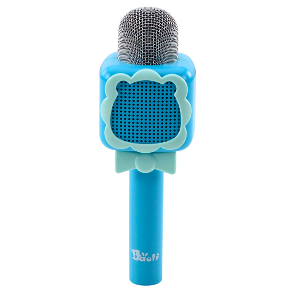 Drahtloses Bluetooth-Mikrofon, Karaoke-Aufnahme, Sprachwechsler, Blau
