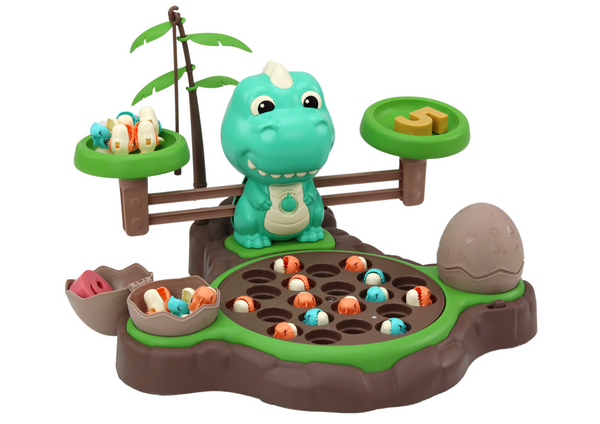 Arcade-Spiel Dinosaurier fangen, Gewicht lernen, Zählen, Mathematik
