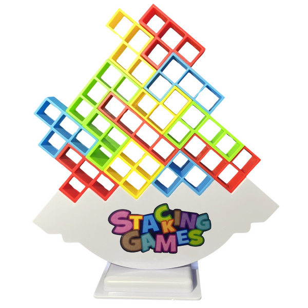 Tetris Balancing Tower Arcade-Spiel 16 Blöcke 22 farbige Karten