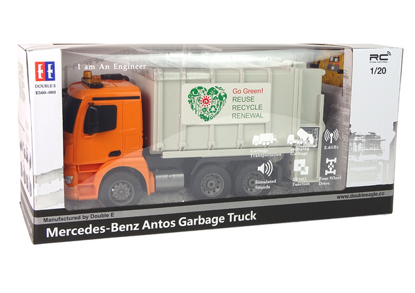 RC Müllwagen Mercedes-Benz Antos Orange Trash