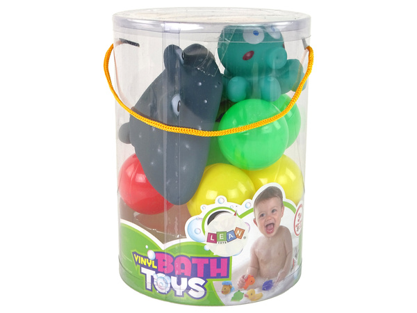 Set of rubber ball bath toys