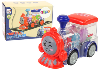 Happy toddler locomotive  LED lights and moving wheels With friction drive