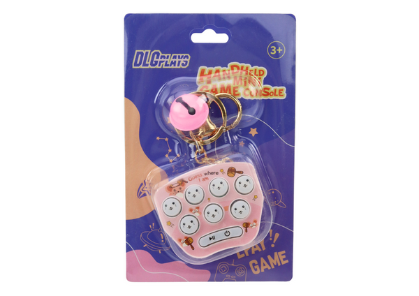 Electronic Pocket Game Keychain Pop It Arcade Pink