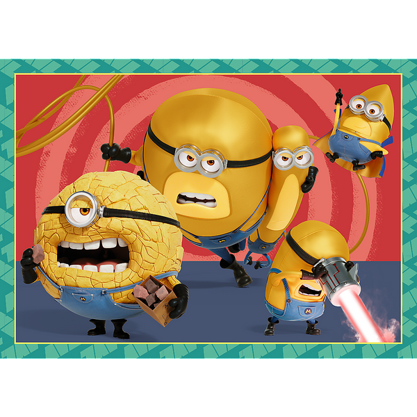 Puzzle - 4 in 1 - Verrückte Minions Trefl 34648