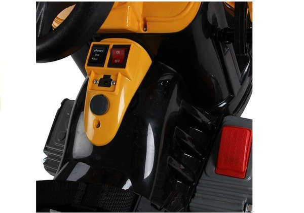 Electric Ride On Tractor with Bucket Excavator Orange