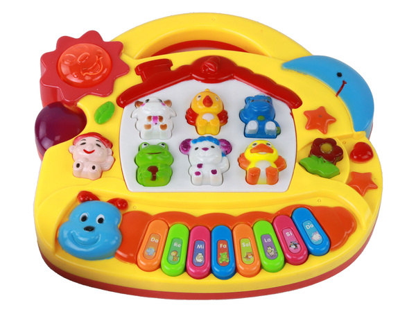 Musical Piano For Children Learning English Animals