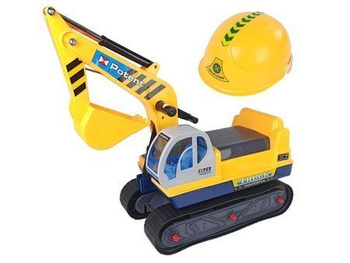 Big Excavator Construction Rider Helmet Yellow