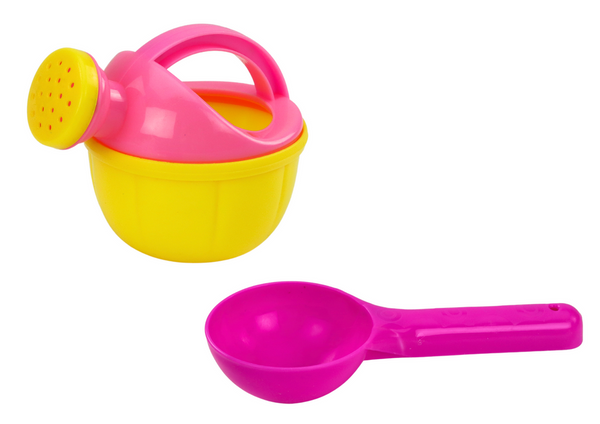 Sand Bucket Set Watering Can Molds Pink Sweets 8 pcs.