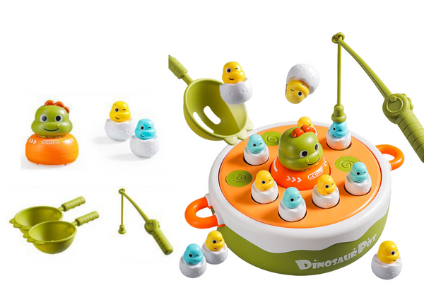 Game Dinosaur Fishing Rods Accessories Wooden Green