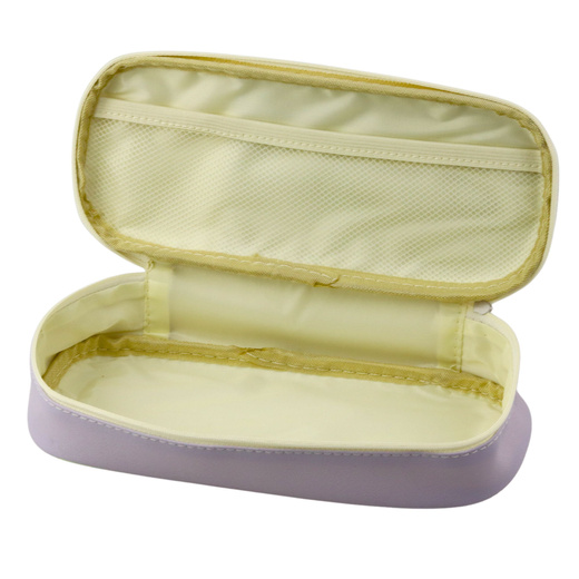 Children's School Pencil Case with Bunnies, Roomy, Purple, 24cm