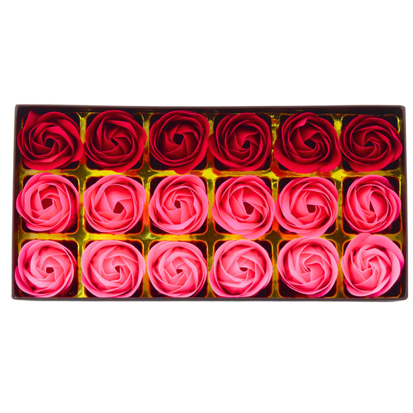 Blumenbox Ewige Duftrosen Blumen in einer Box Rosa Rot 18 Stück.