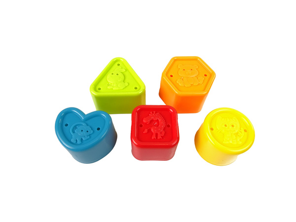 Educational Bucket Cups Pyramid Boat Sorter for Bathing