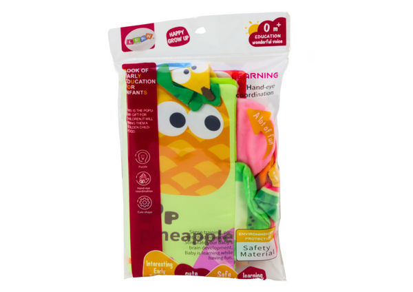 Soft Fruit Book, Crinkle, Squeaky, Colorful For Babies