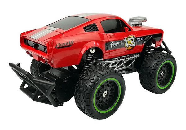 Ferngesteuertes Auto Offroad R/C rote hohe Räder