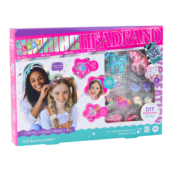 DIY Creative Kit for Making Unicorn Headbands with Shiny Decorations