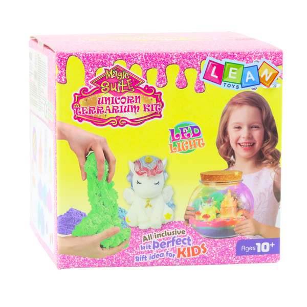 Creative DIY Terrarium Kit with a Little Unicorn LED Lamp and Remote Control