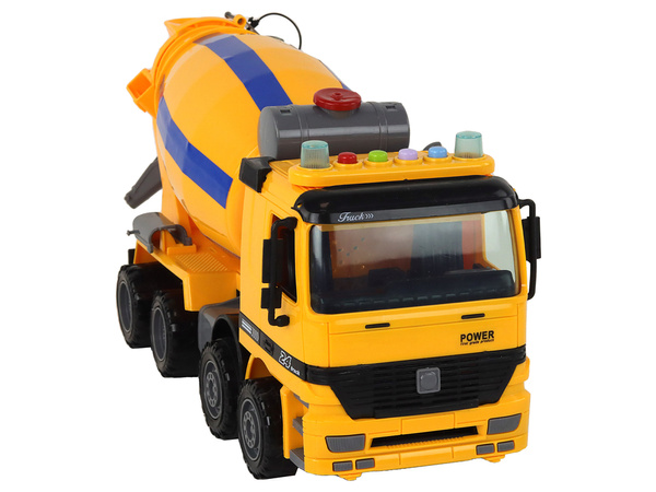 Concrete Mixer Orange Rotary Pear Sound Lights Construction Vehicle