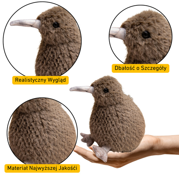 Plush Kiwi Bird Plush Toy Mascot Cuddly Toy Dark Brown 25cm