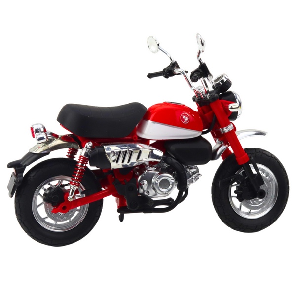 Motorrad Retro Classic Metalllichter Rot 1:12