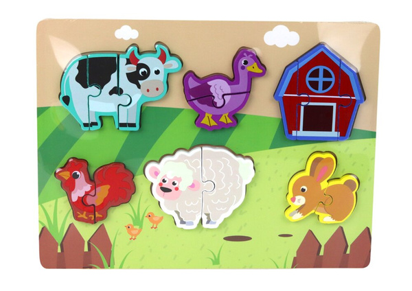 Wooden Colorful Jigsaw Puzzle For Children Mix Patterns