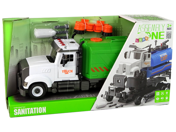 Kehrmaschine zum Abschrauben und Drehen von Zubehör grün